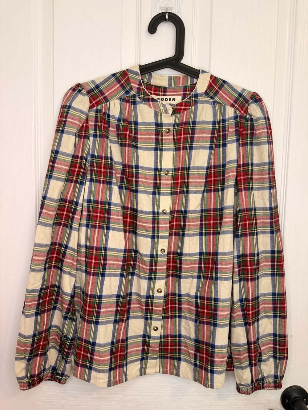 Boden Cream Layla Brushed Cotton Top from Next USA - Picture 2 of 8